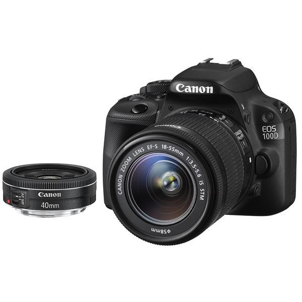 Цифровая фотокамера зеркальная Canon EOS 100D + объектив 18-55 IS + объектив 40mm STM